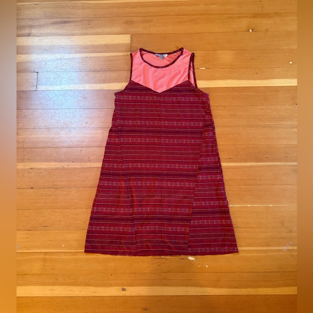 Toad&Co Burgundy & Peach Dress Athletic Quick Dry Size XS